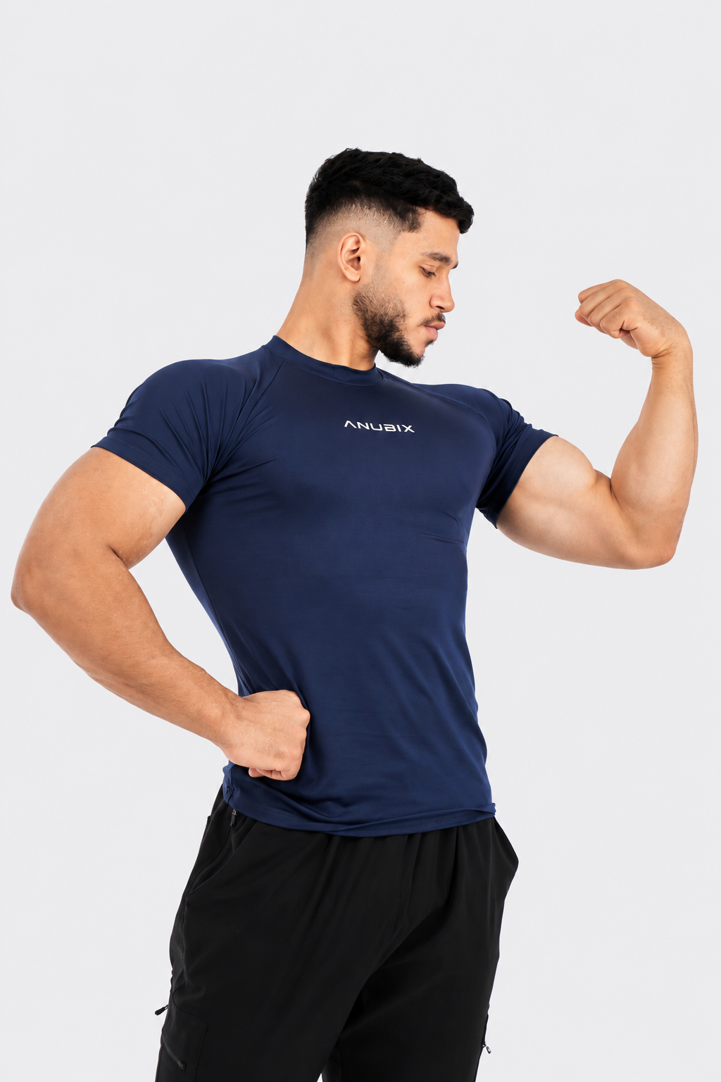 NAVY BLUE BASIC SHORT SLEEVE COMPRESSION