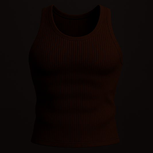 BROWN BASIC TANK TOP
