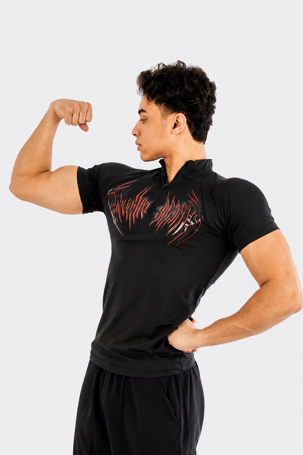 VORTEX HALF ZIP UP SHORT SLEEVE COMPRESSION
