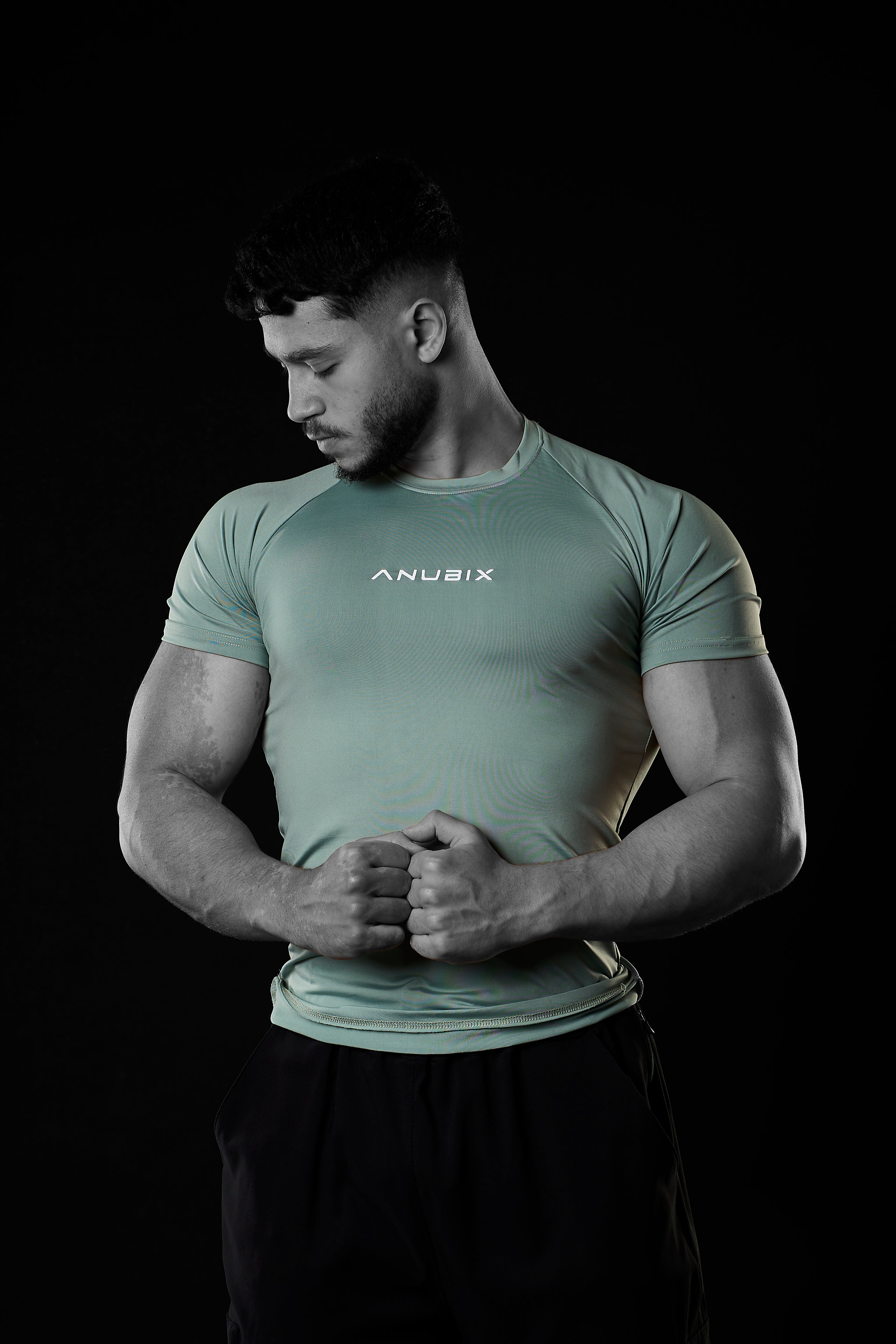 MINT GREEN BASIC SHORT SLEEVE COMPRESSION