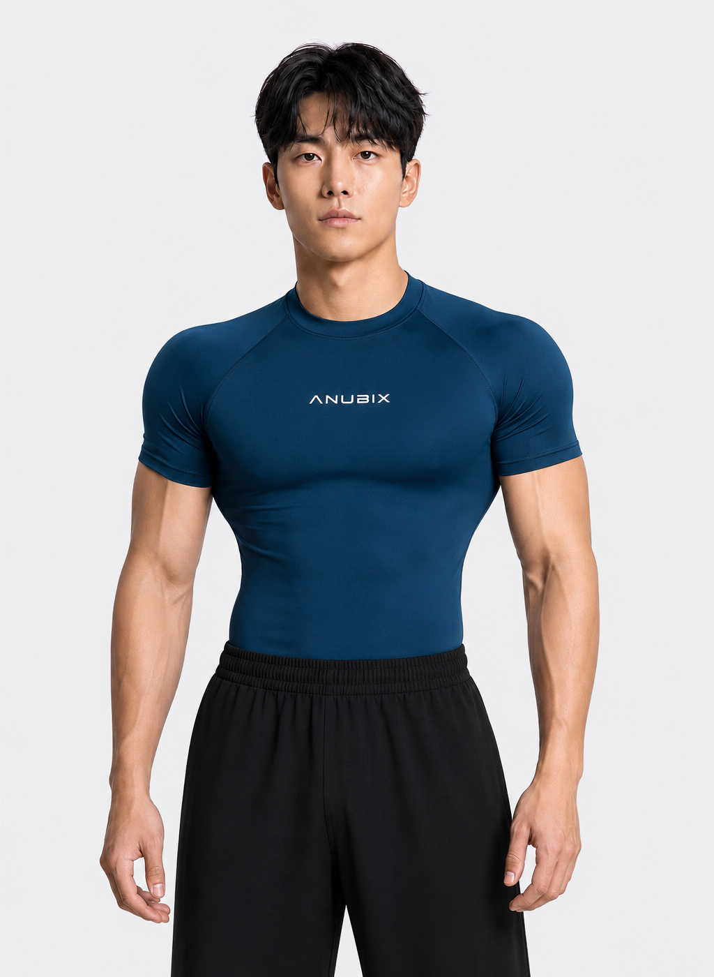 PETROL BLUE SHORT SLEEVE BASIC COMPRESSION