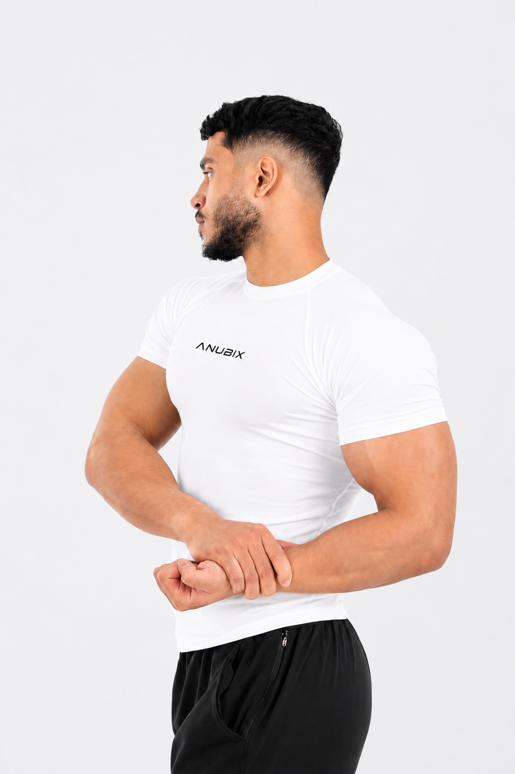 WHITE ANUBIX COMPRESSION shirt