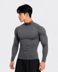DARK GRAY NECKED ANUBIX LONG SLEEVE COMPRESSION