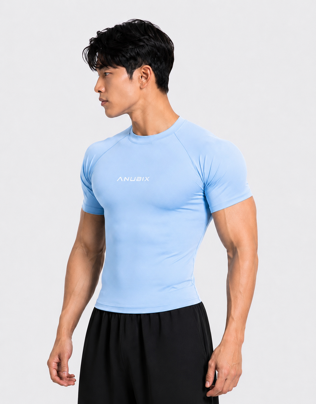 BABY BLUE SHORT SLEEVE COMPRESSION