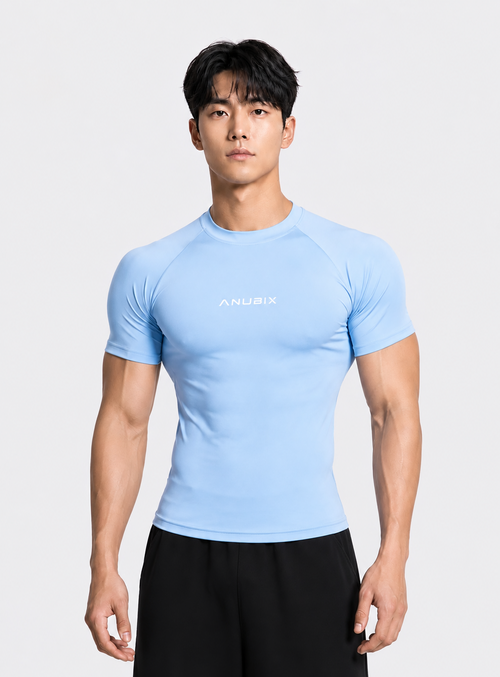 BABY BLUE SHORT SLEEVE COMPRESSION