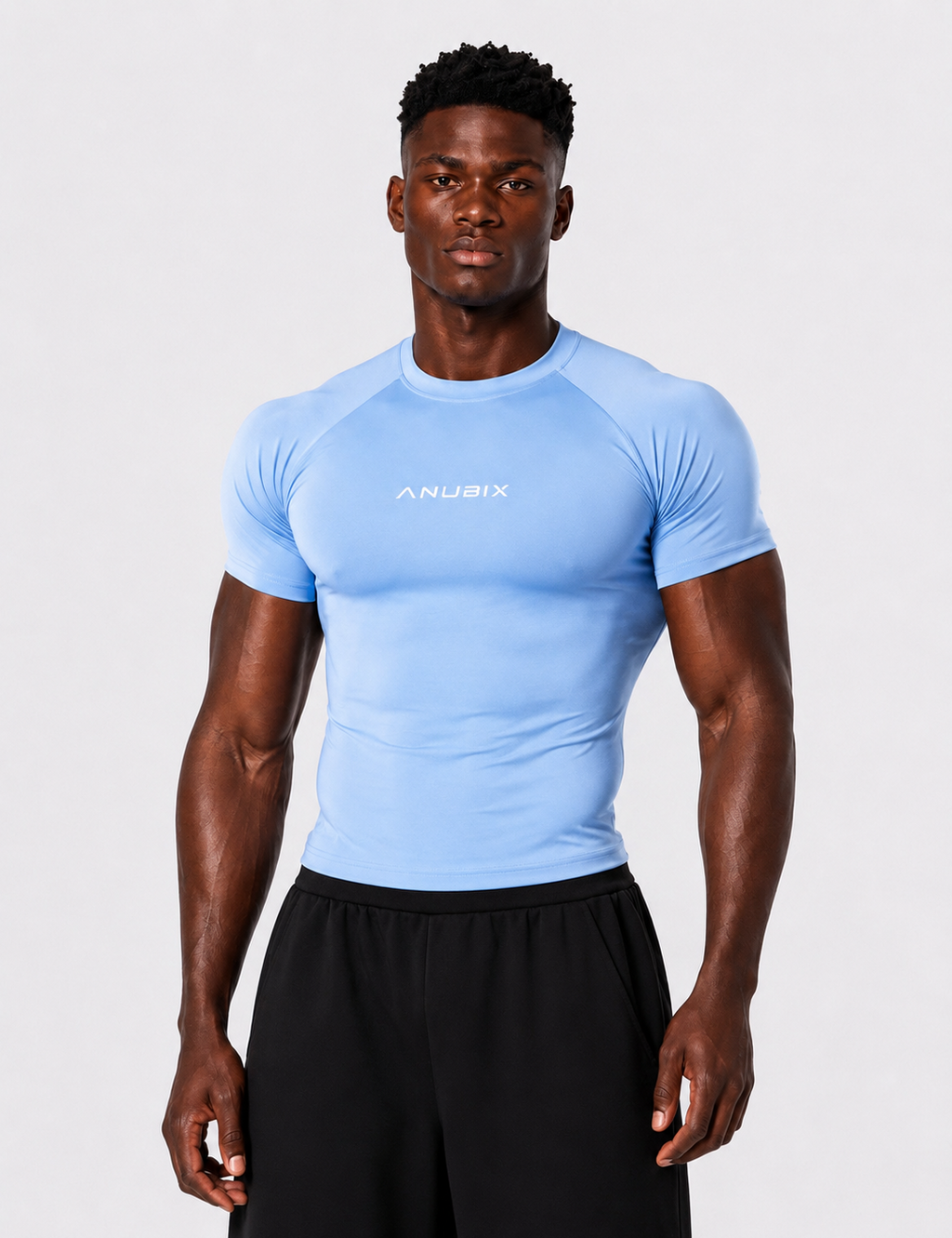 BABY BLUE SHORT SLEEVE COMPRESSION