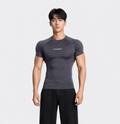 DARK GRAY BASIC SHORT SLEEVE COMPRESSION