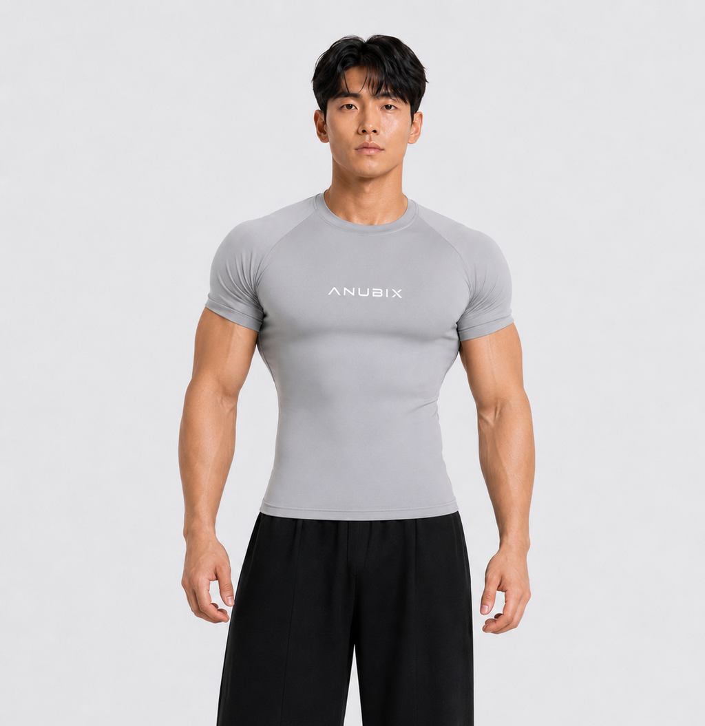 SILVER BASIC SHORT SLEEVE COMPRESSION