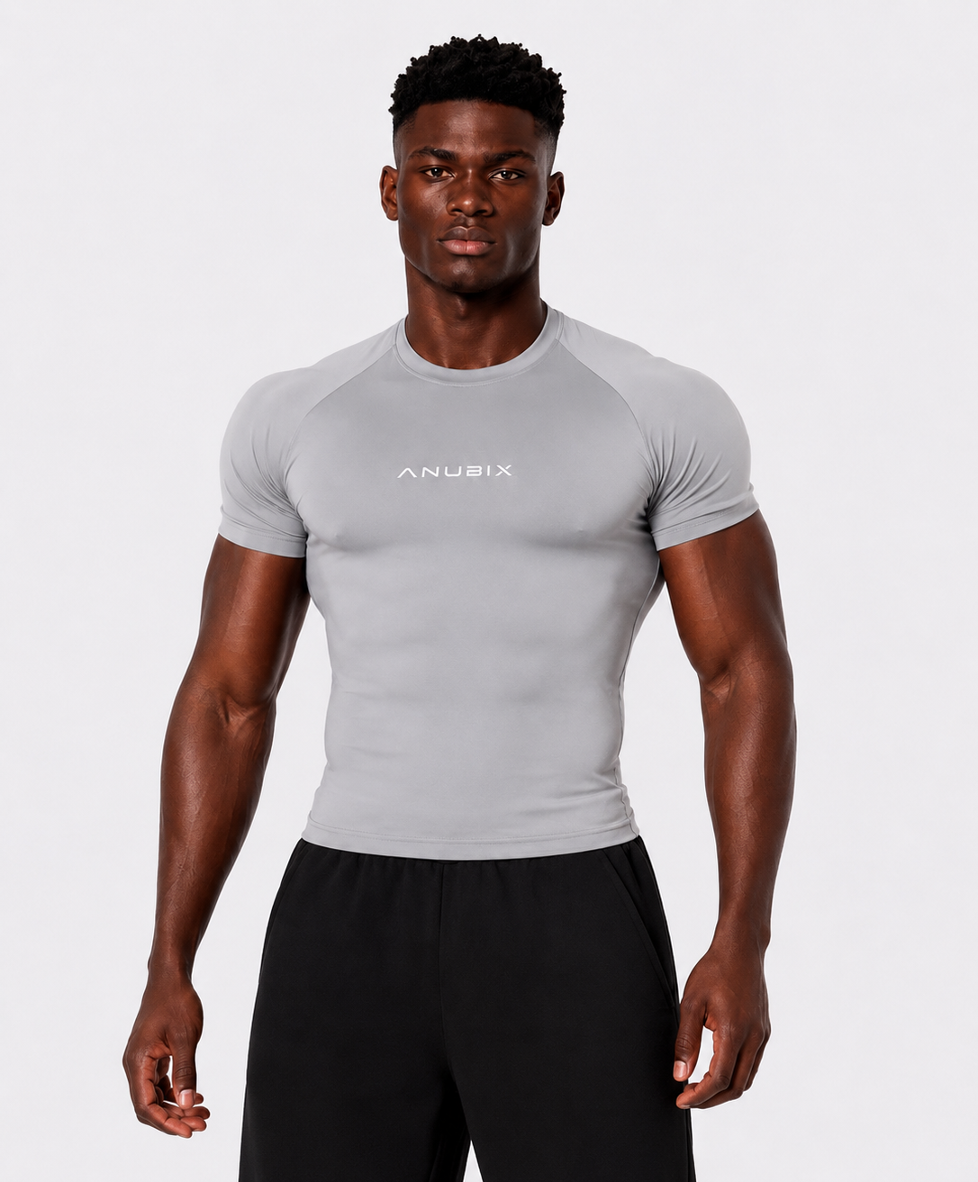 SILVER BASIC SHORT SLEEVE COMPRESSION