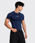 NAVY BLUE BASIC SHORT SLEEVE COMPRESSION