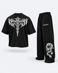 Reaper Blackout Bundle — BLACK SHADOW REAPER OVERSIZED Tee and SHADOW PANT. 3D product mockup.