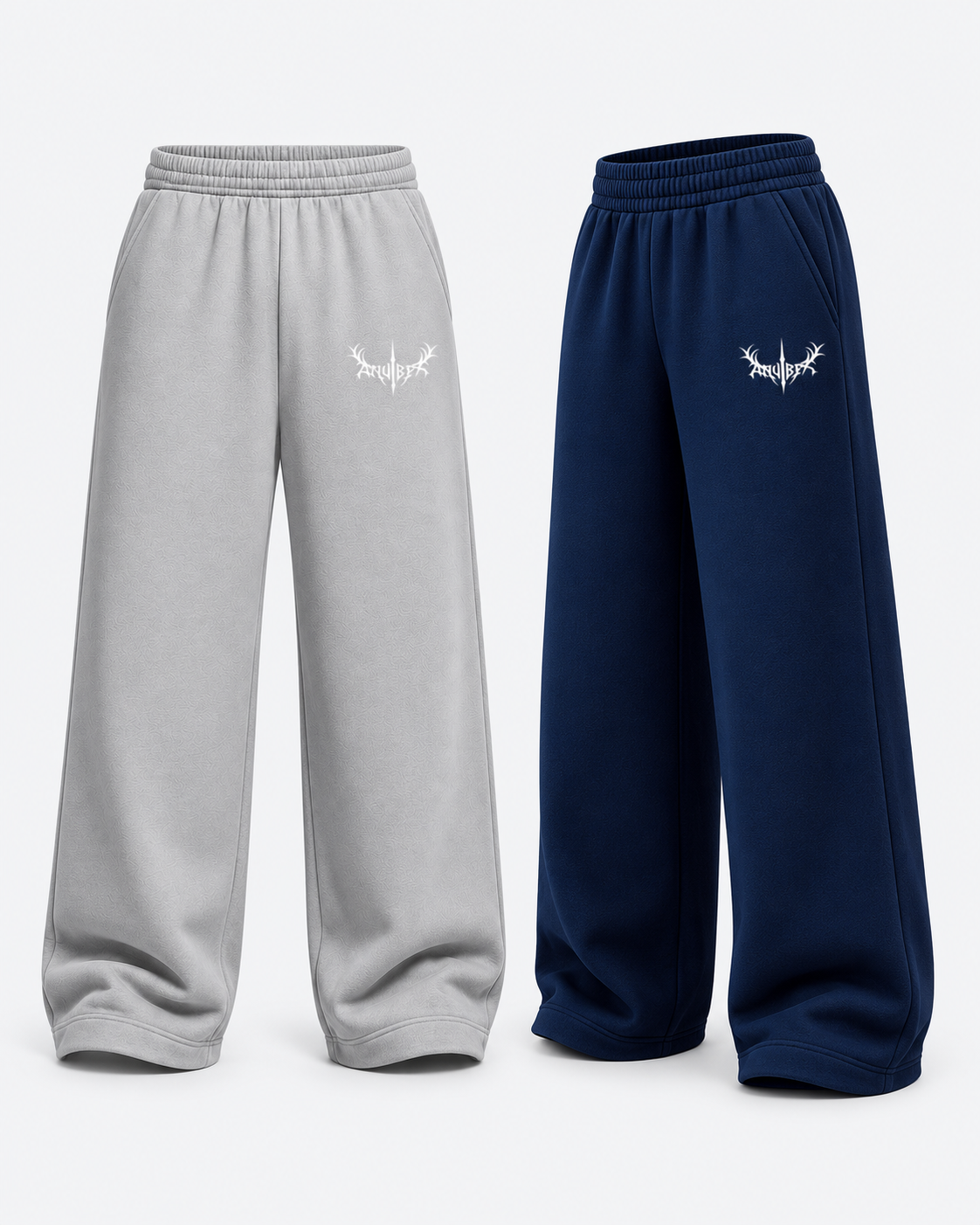 Silver Navy Pants Duo — complete bundle 3D mockup