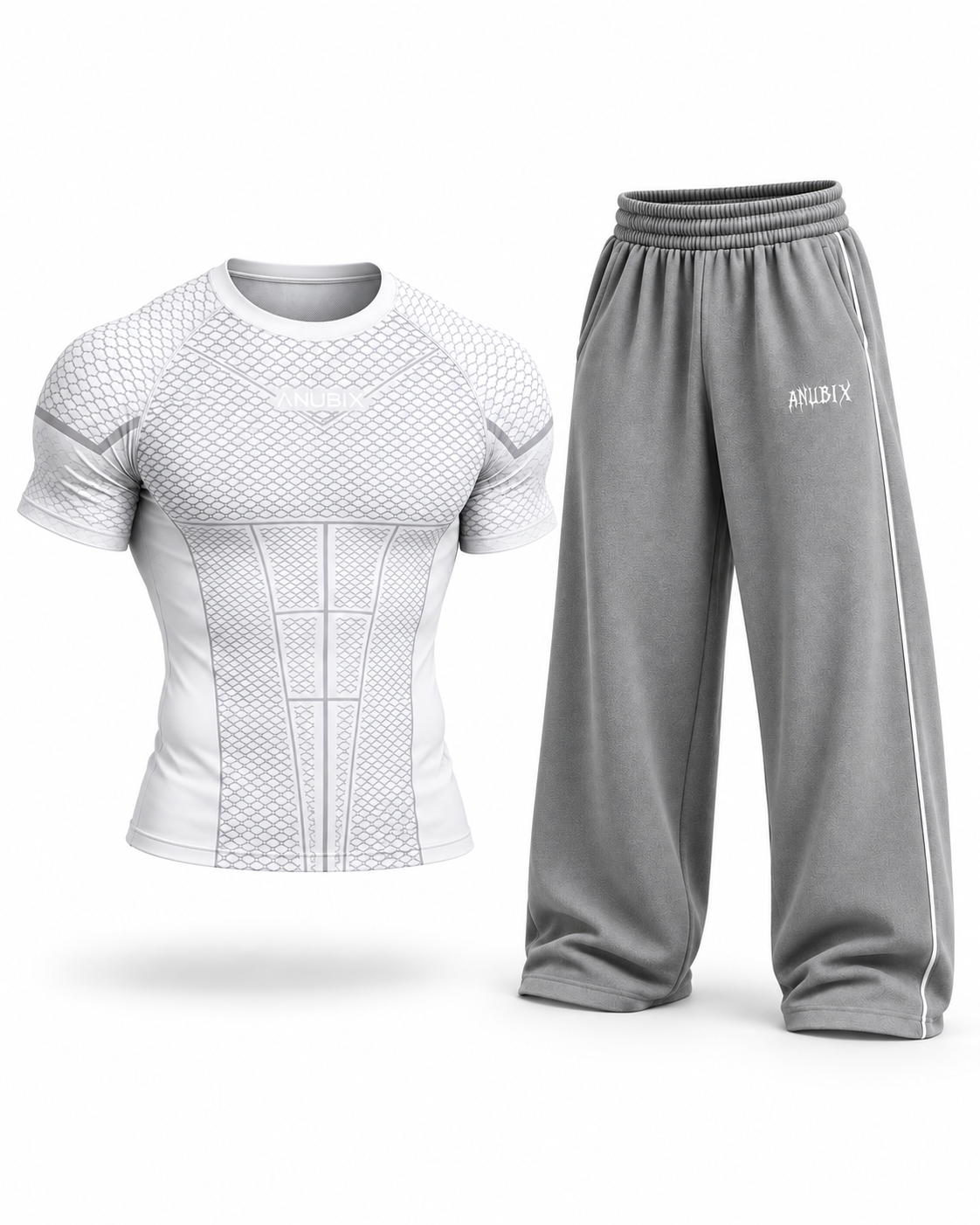 White APEX Silver Void Fit — complete bundle, portrait view